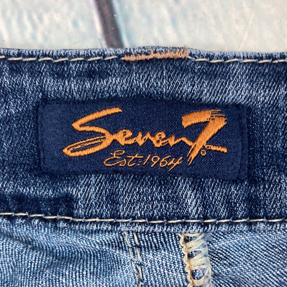 Seven7 Blue Denim Jean Shorts - Picture 8 of 10